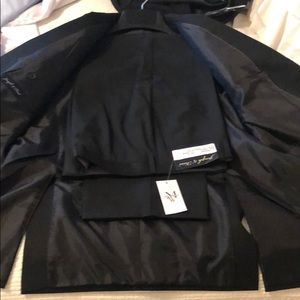 Boys two piece black suit, new